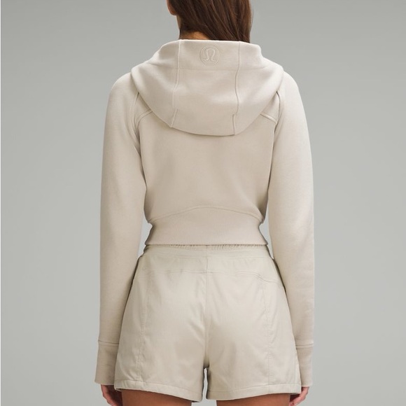Lululemon Scuba Full-Zip Cropped Hoodie SZ 6 | color bone - Picture 4 of 5